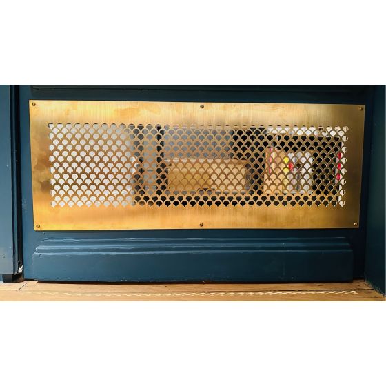 grille d'aération et ventilation sur-mesure en laiton poli