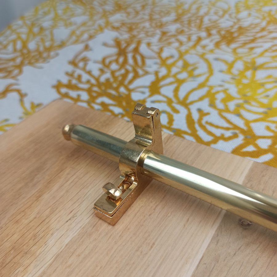 Support en angle pour tringle de tapis d'escalier en laiton poli