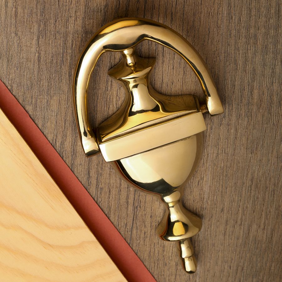 HEURTOIR DE PORTE A L'ANGLAISE LAITON