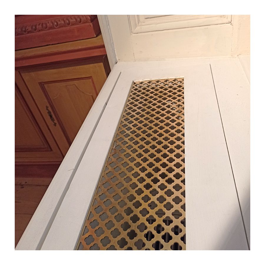 grille d'aération et ventilation sur-mesure en laiton poli