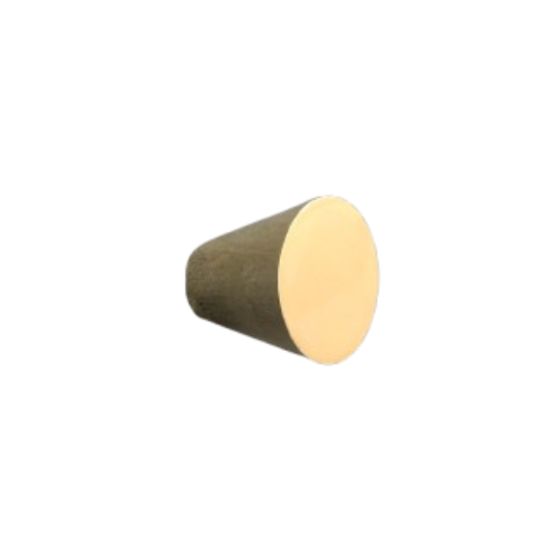 Bouton de meuble conique en laiton poli