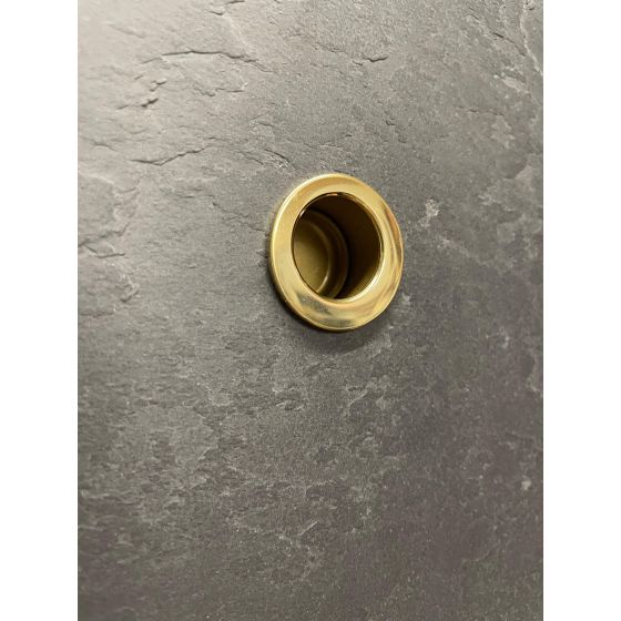 Tire-doigt rond pour porte coulissante en laiton