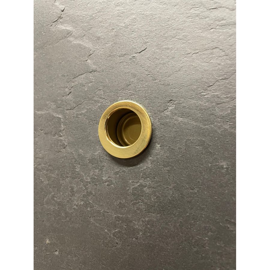 Tire-doigt rond pour porte coulissante en laiton