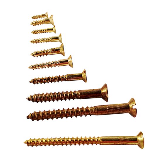 vis en laiton tête plâte fraisée 2x12mm