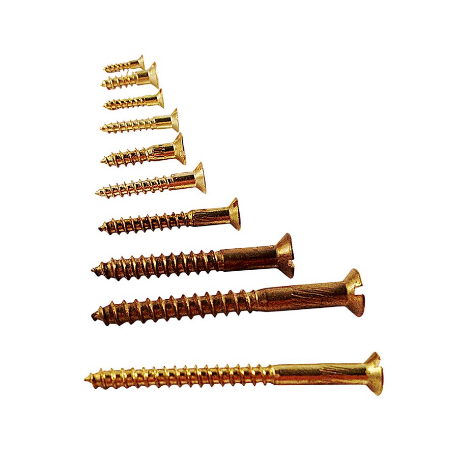 vis en laiton tête plâte fraisée 2x12mm