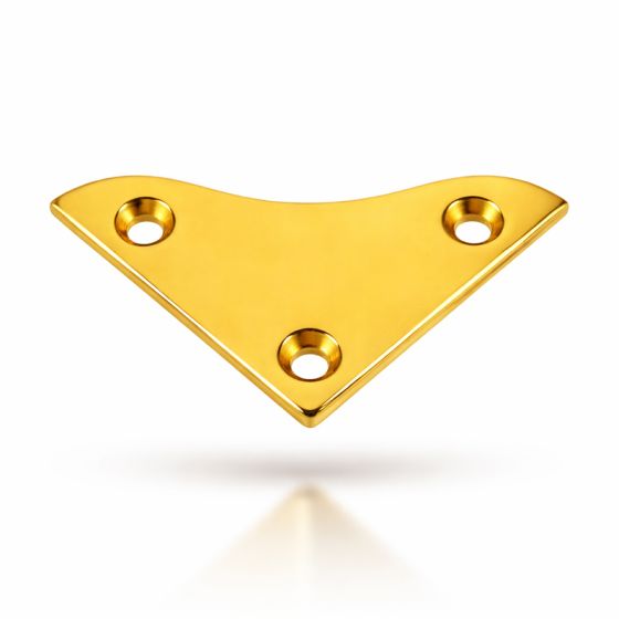 Équerre à plat en laiton poli