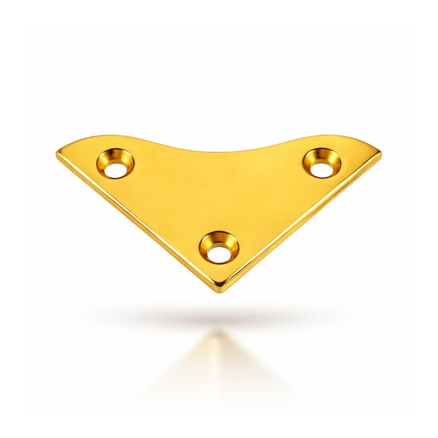 Équerre à plat en laiton poli