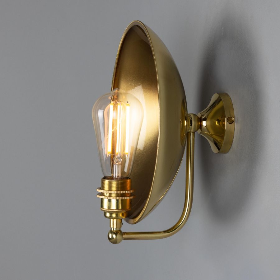 Applique murale industrielle en laiton | Luminaire mural design Ø25 cm IP20