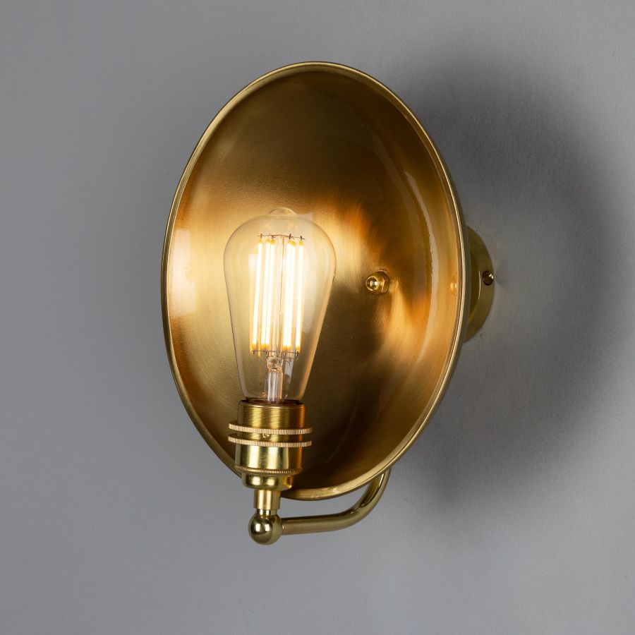 Applique murale industrielle en laiton | Luminaire mural design Ø25 cm IP20