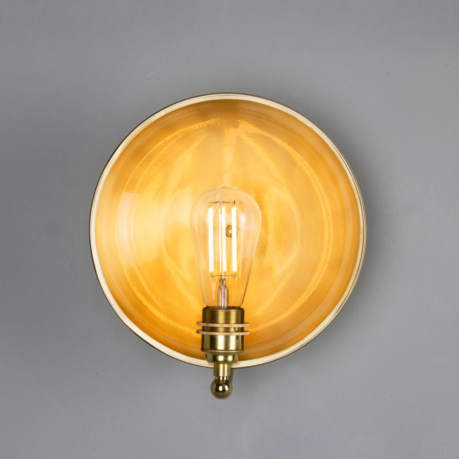 Applique murale industrielle en laiton | Luminaire mural design Ø25 cm IP20