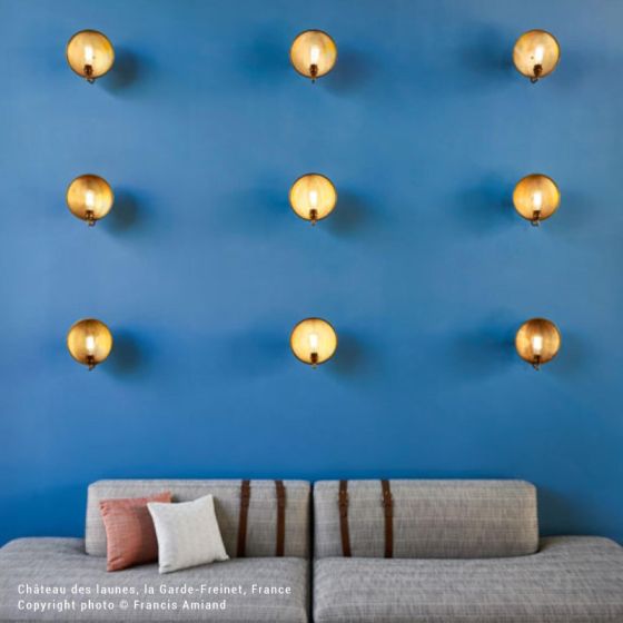 Applique murale industrielle en laiton | Luminaire mural design Ø25 cm IP20