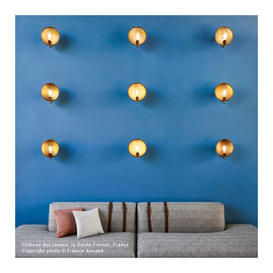 Applique murale industrielle en laiton | Luminaire mural design Ø25 cm IP20