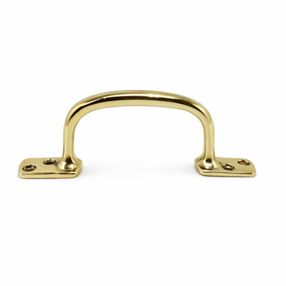 Poignée d'artillerie à pattes laiton poli massif