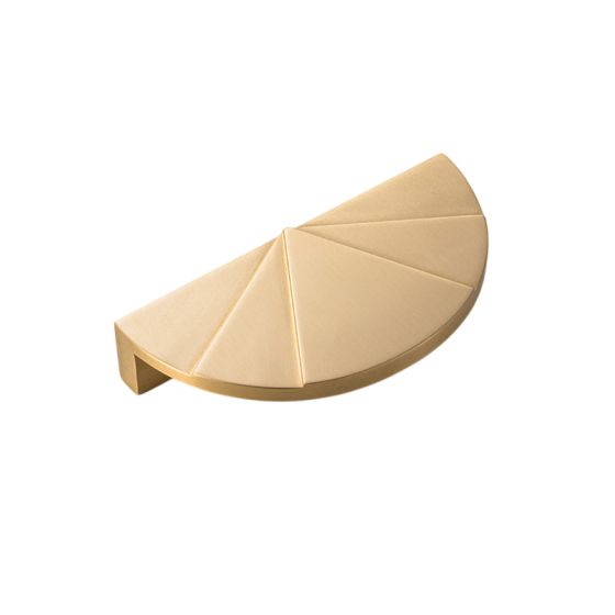 Poignée graphique demi rond en laiton brossé