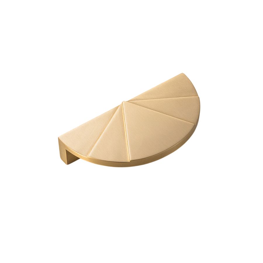 Poignée graphique demi rond en laiton brossé