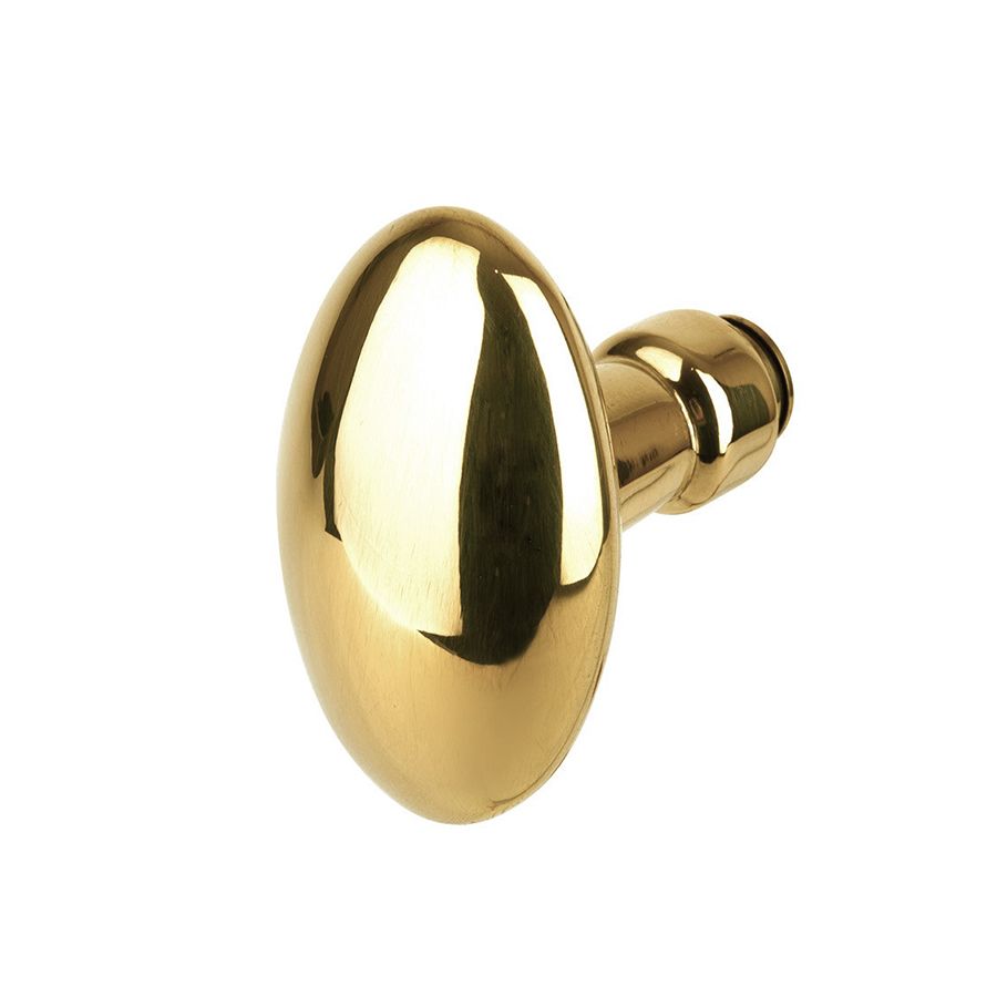 Bouton de porte olive double en laiton poli