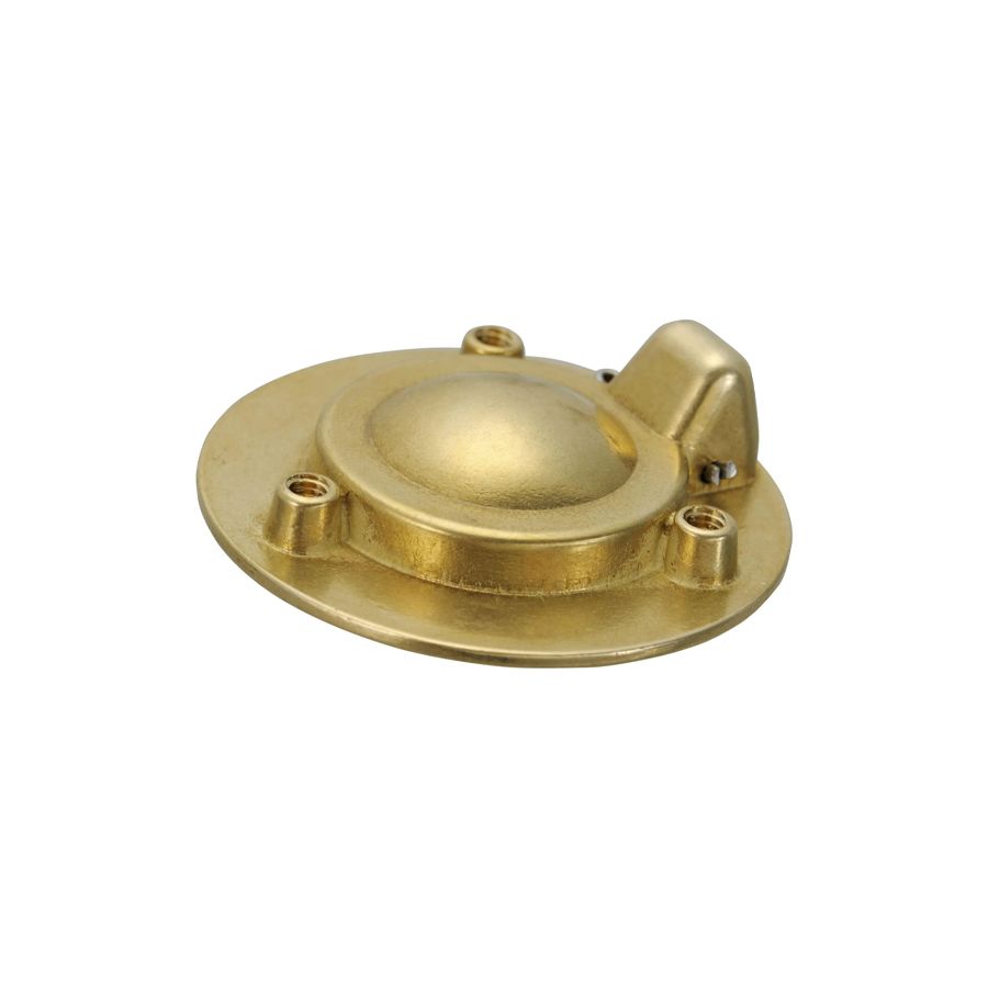 Poignée cuvette 53mm ronde visserie invisible en laiton poli
