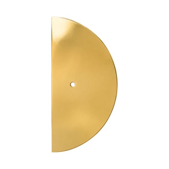 Plaque demi-lune décorative en laiton pour bouton de meuble