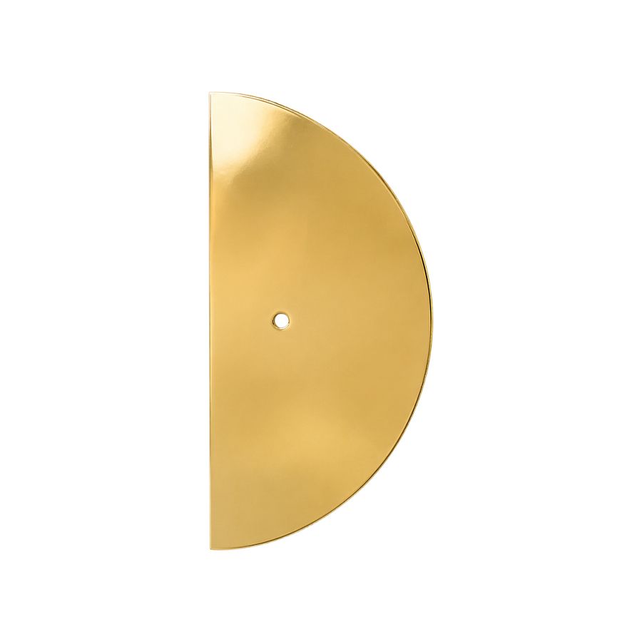 Plaque demi-lune décorative en laiton pour bouton de meuble