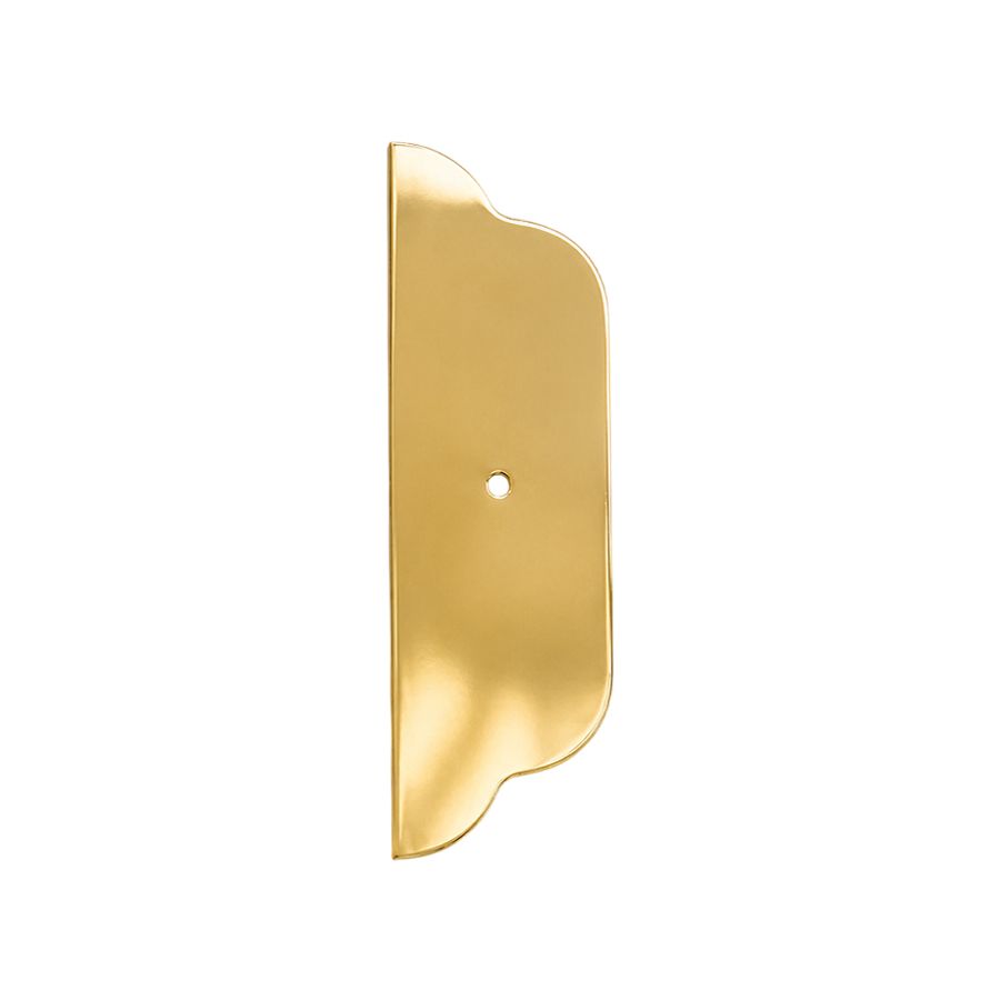 Plaque chapeau décorative laiton pour bouton de placard
