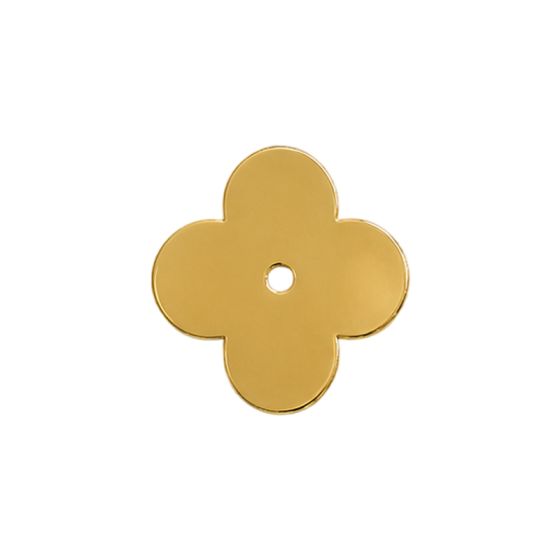 plaque décorative trèfle de bouton de meuble en laiton