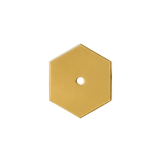 Plaque décorative hexagonale en laiton pour poignée de meuble