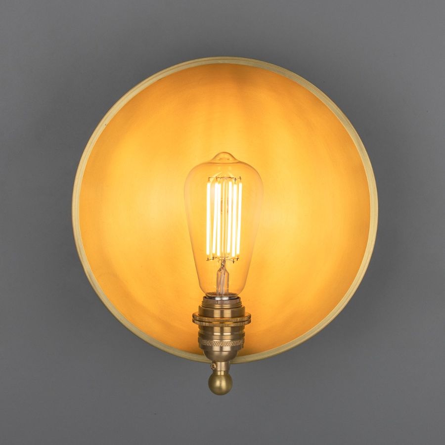 Applique murale industrielle en laiton | Luminaire mural design Ø25 cm IP20