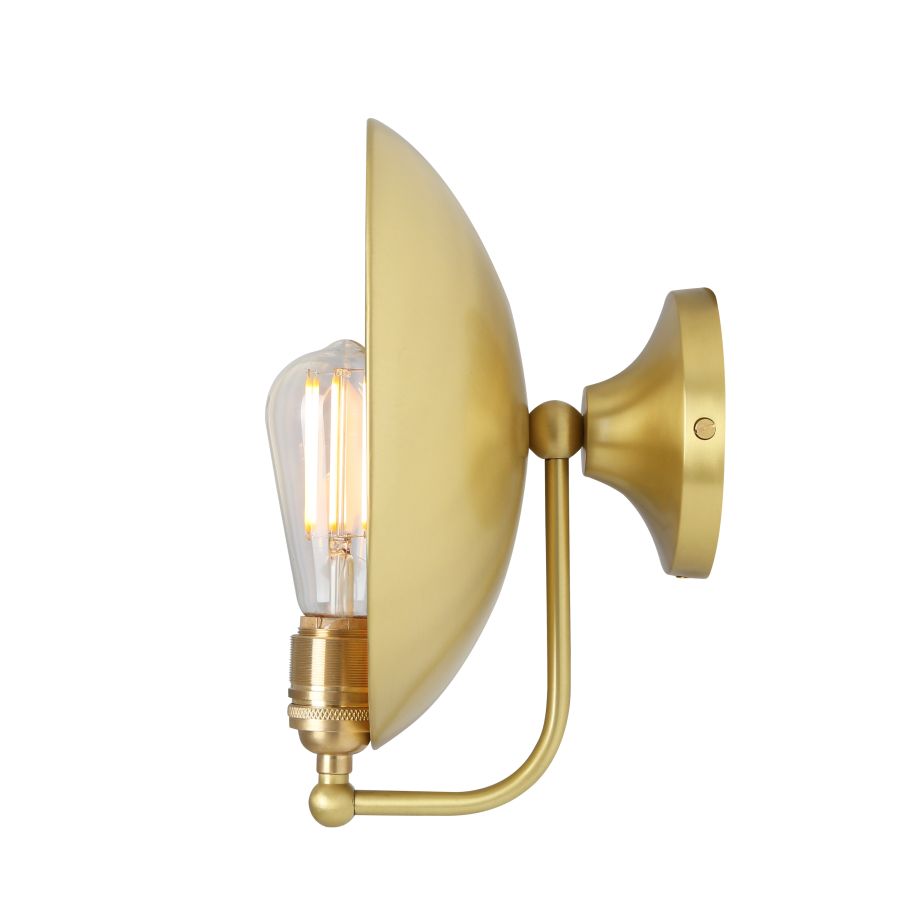 Applique murale industrielle en laiton | Luminaire mural design Ø25 cm IP20
