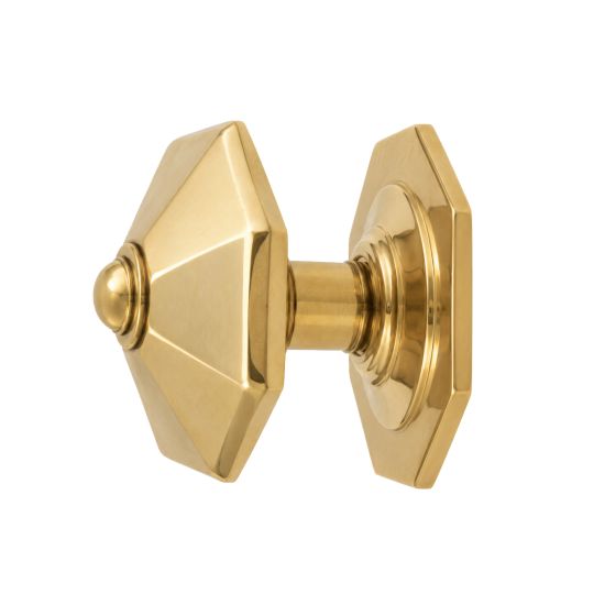 Pommeau de porte forme diamant en laiton