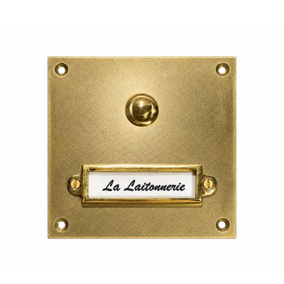 Bouton de sonnette plat en laiton sur-mesure