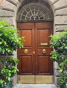 Poignée de porte d'entrée en laiton massif