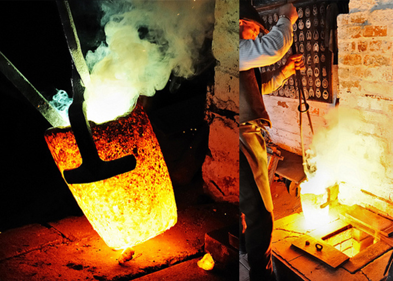 Quincaillerie décorative et pièces en laiton massif