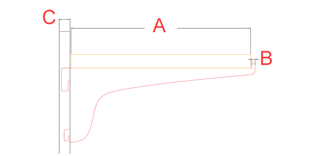 cotes tablette étagère en laiton